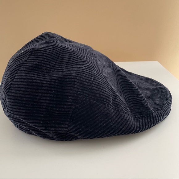 JC Cording & Co ltd Black Corduroy Flat Cap